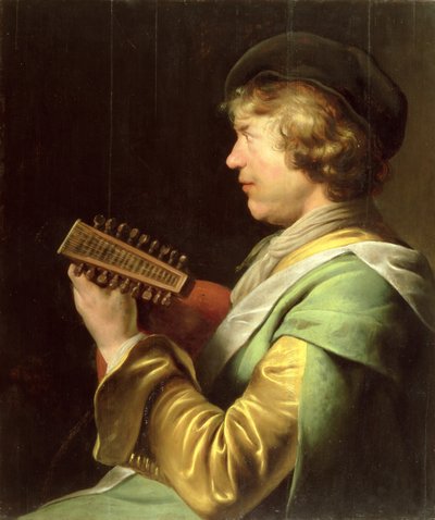 Young Man Playing the Lute by Jan the Elder Lievens